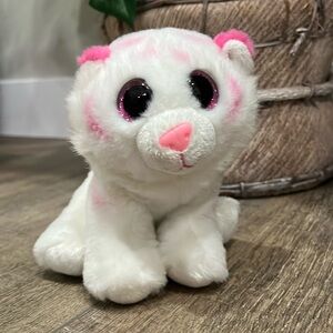 TY Beanie Boos TABOR the Pink & White Tiger Plush